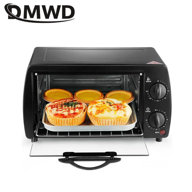 Dmwd 2 Layer 9L Mini Elektrische Bakken Oven 220V Thuis Pizza Oven Bakken Tools Voor Gebak Kip Vleugel Temperatuur controle Timing