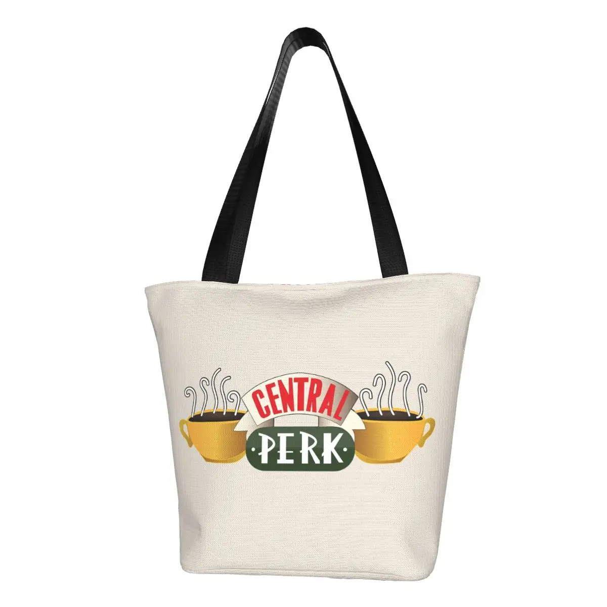 Central Perk Friends Shopping Bag Aesthetic Cloth Outdoor Handbag Female Fashion Bags