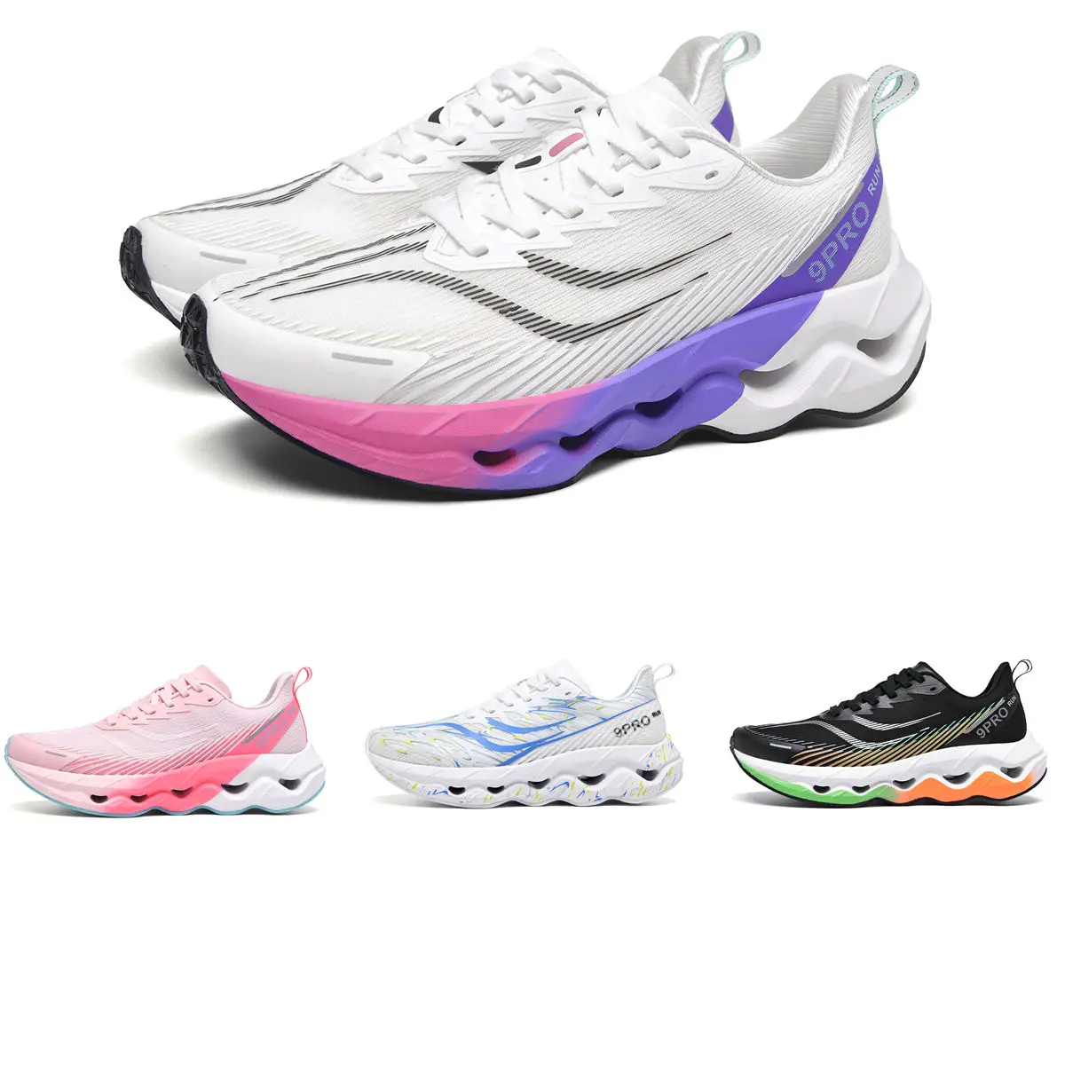 

Men's Outdoor Running Shoes Lightweight Breathable Shock-Absorbing Non-Slip Carbon Plate Rebound Training Sneakers