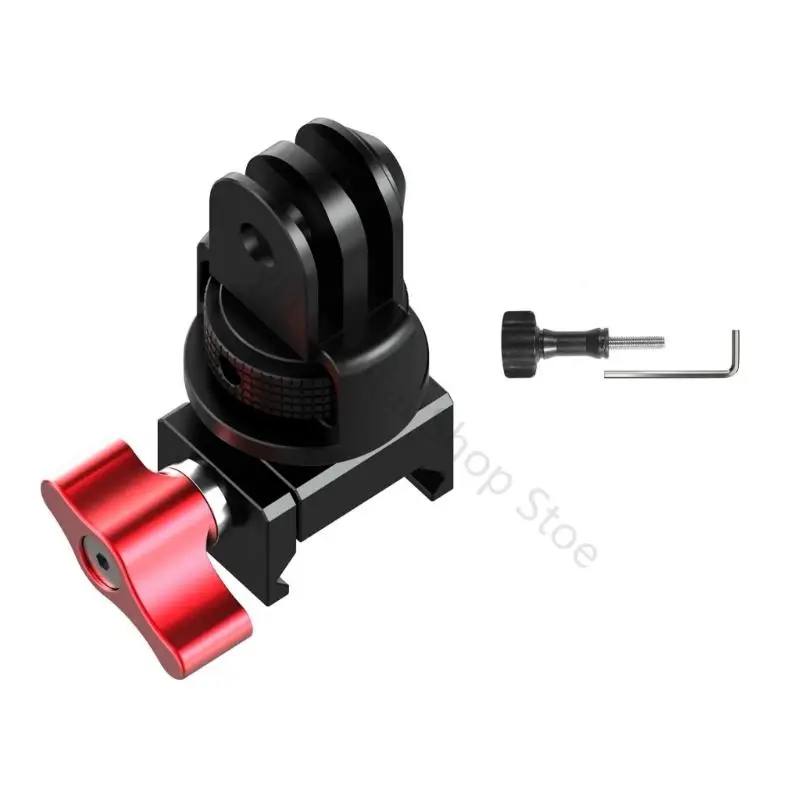 96BA Schiene Rutsche Klemme Adapter mit 17mm Kugelkopf 1/4 Zoll Schraube 360 ​​Grad Rotation für Fotografie Video Zubehör – Detail 2