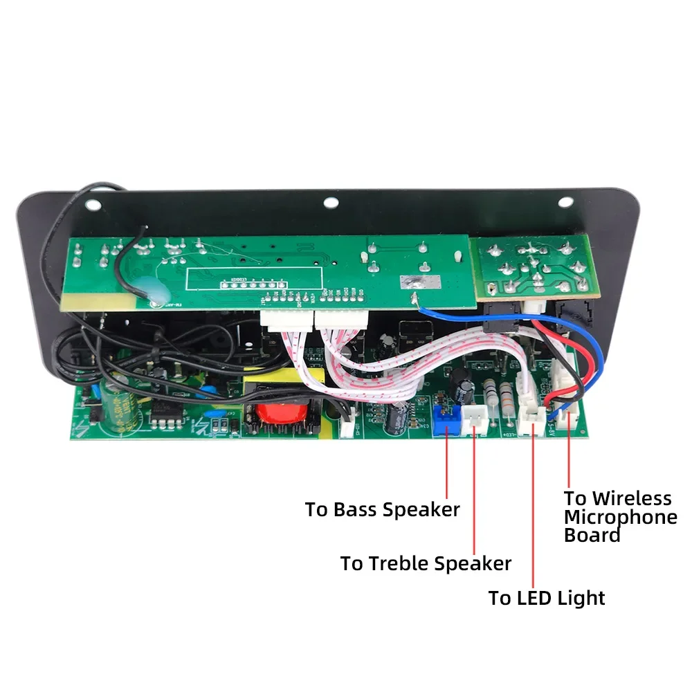 12V 110V-220V Digital Bluetooth Amplifier Board Subwoofer Dual Microphone Karaoke Amp Speaker Home Theater DIY 30W