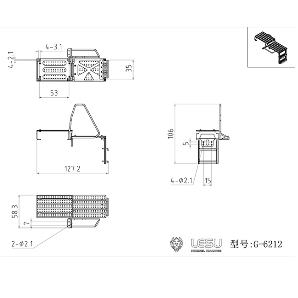 ユニバーサルペダルステンレス鋼 G-6212 アップグレード 1/14 タミヤ RC MAN ヨーロッパトラック Romote コントロールトレーラーおもちゃ部品