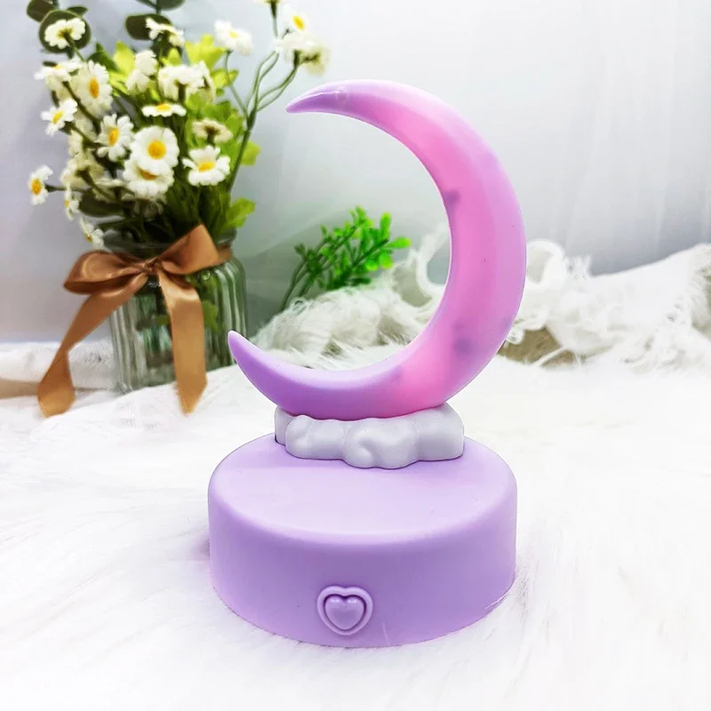 Moon Night Light Bedroom Desk Lamps Decorative Moon Lights DIY Luminous Toy Children Baby Room Bedside Atmosphere Light