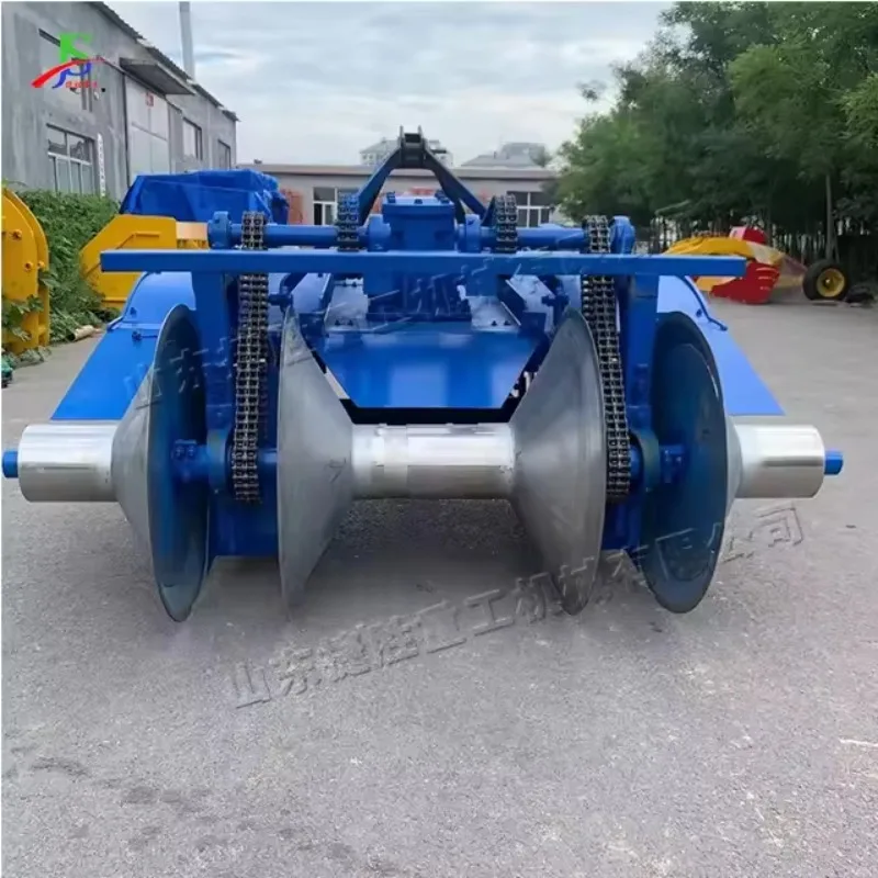 High Efficiency All-in-One Vegetable Ridging Machine Large Rotary Tillage & Double Trenching For Agriculture Green Onion Farming