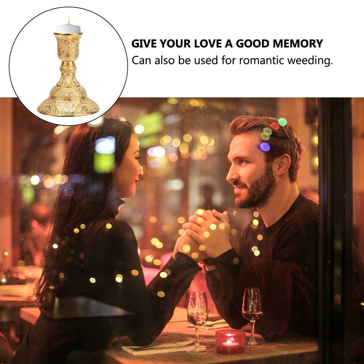 

1Pair Vintage Iron Candlestick Elegant Wedding Party Table Adornment Romantic Dinner Decor Candleholder Decoration