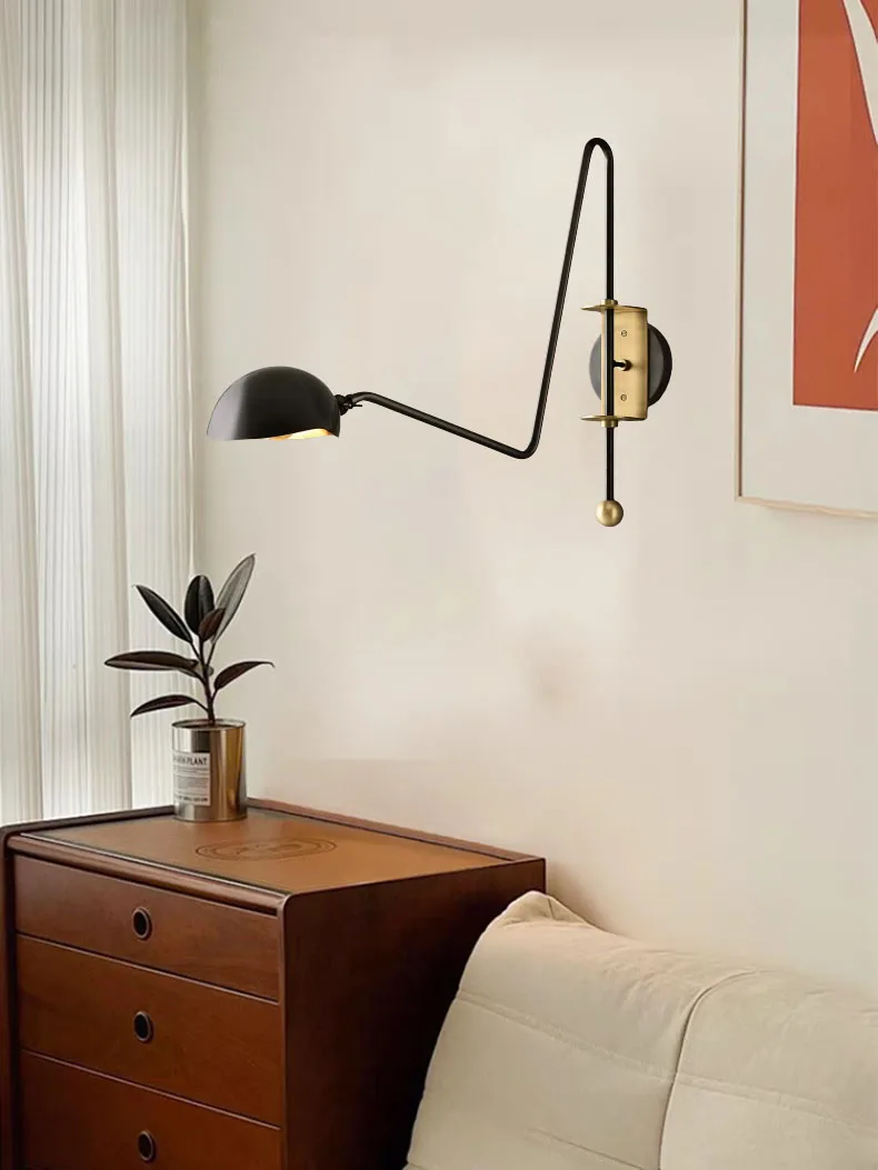 American Copper Wall Light Gold Black Plug Adapter