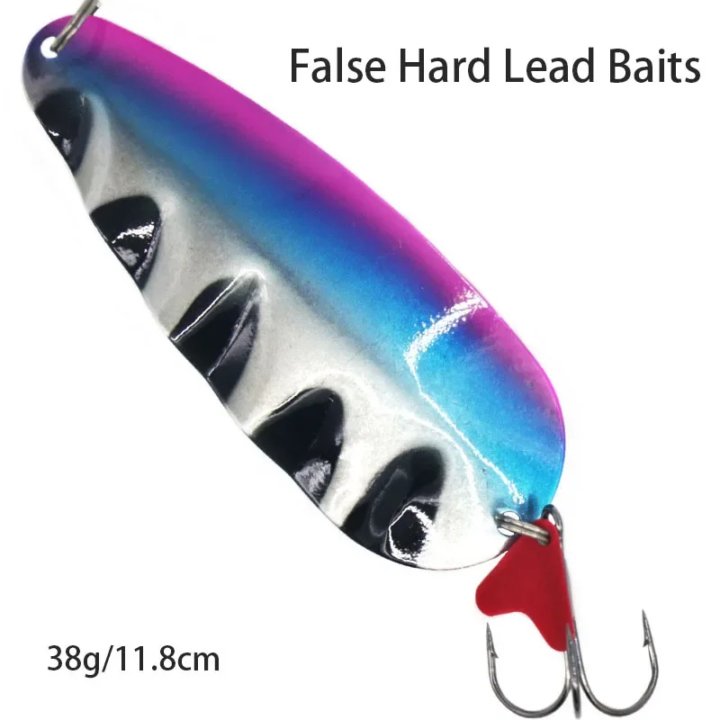 

Artificial Wobblers Spoon Hard FishingLure Red Heart Sequins Spoon Freshwater DeepSea Fishing for Bass and FalseHard Lead Baits