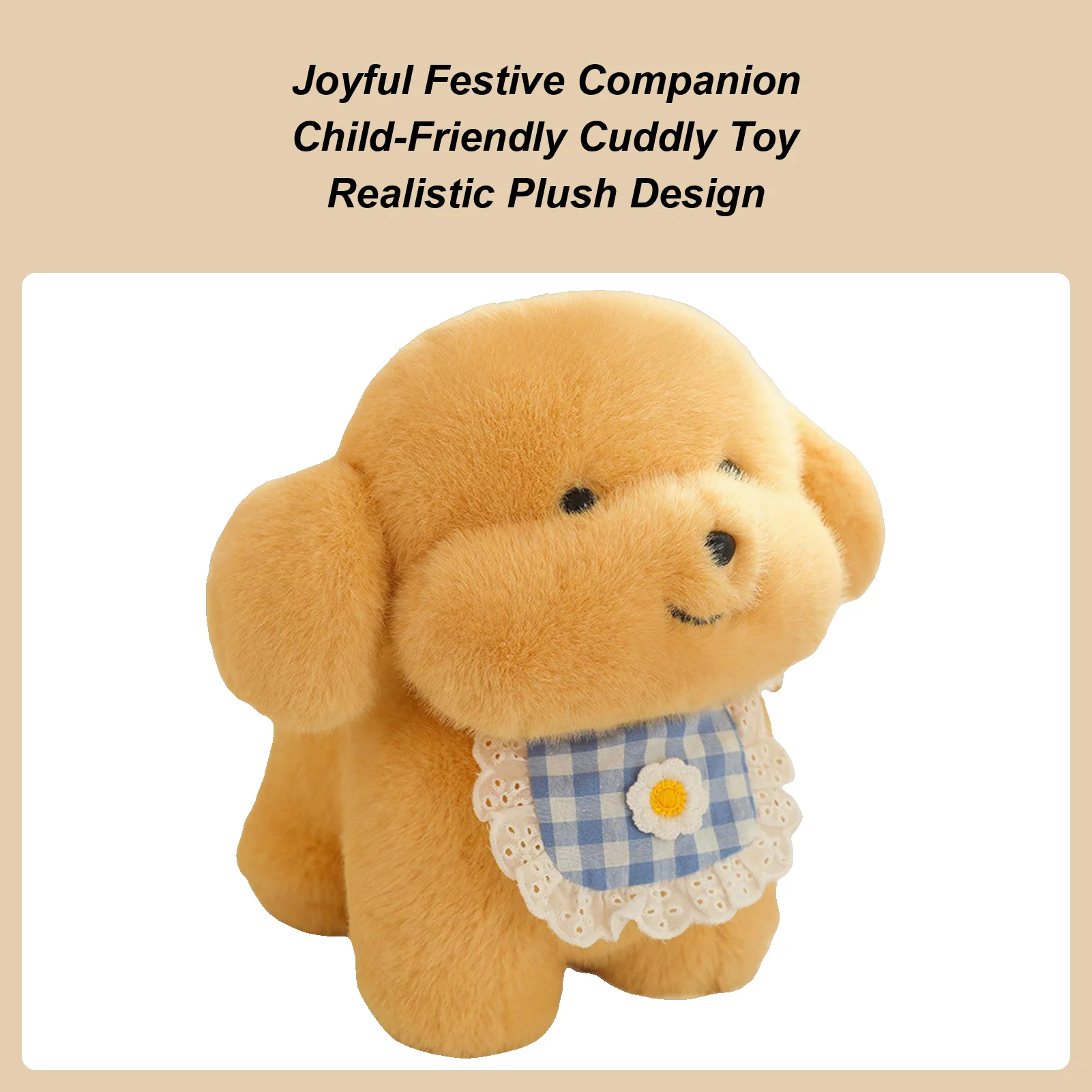 

Plush Stuffed Animal Soft Bedtime Soothing Display Animal Plush Dog Figure Toy For Boys Sisters Friends Pet Lovers Teens Sofa