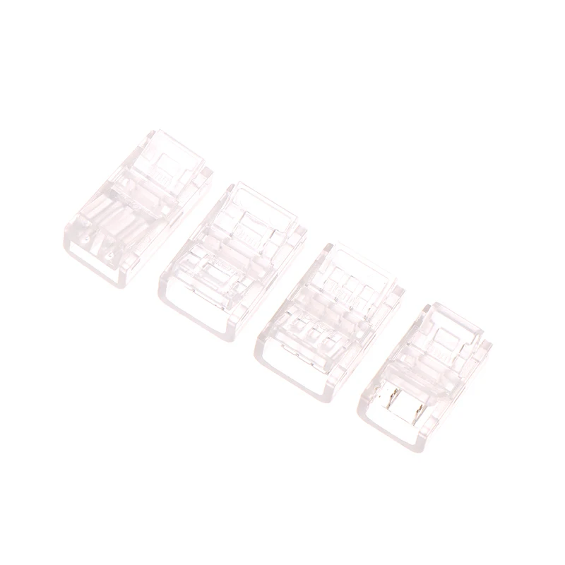 COB LED Strip Connector Fast Connectors For 2 4 Pin 8/10MM SMD COB 5050 2835 Single Color LED Tape Solderless Mini Buckl Wire
