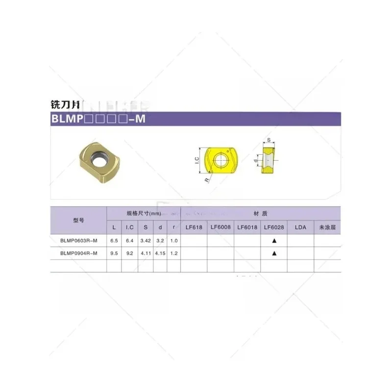 (10 pieces) CNC milling insert (for Daiska) BLMP0603R-M BLMP0905R-M LF6028 LF6018