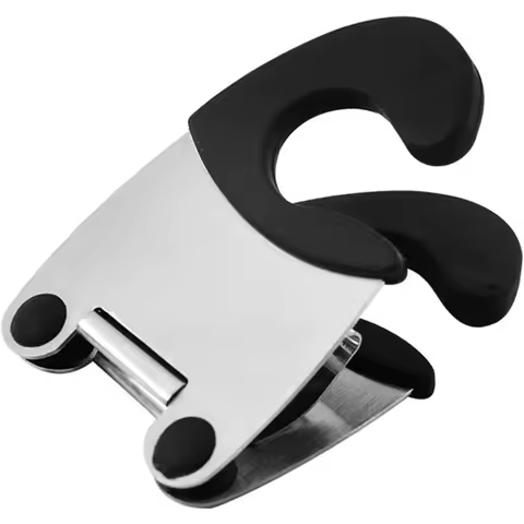 1Pcs Stainless Steel Pot Clip Silicone Anti Scald Grip Easy Fixed for Spoon Spatula Fork Holder Kitchen Accessories Tools