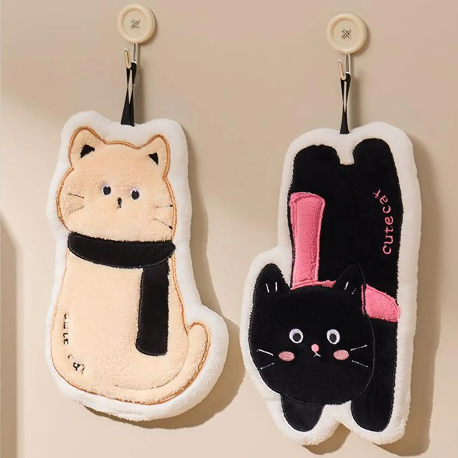 

Hand Towel Soft and Skin-friendly Face Towel Hanging Double-layer Thickened Speed Dry Absorbent Hand Cloth for Kitchen Bathroom