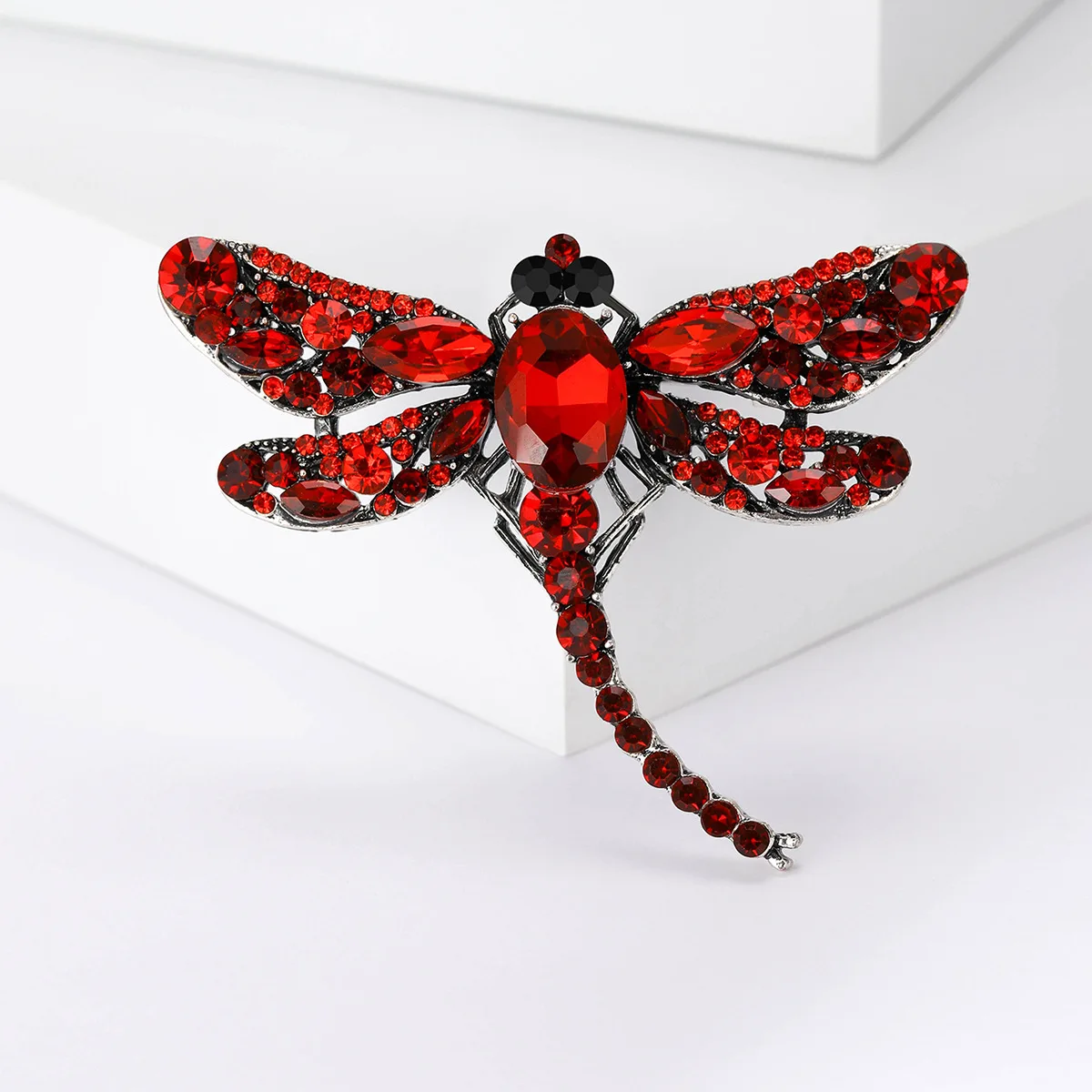 Fashion Smaller Rhinestone Wings Dragonfly Brooch For Women Men Suit Exquisite Crystal Dragonfly Animal Brooches Jeweley Gifts