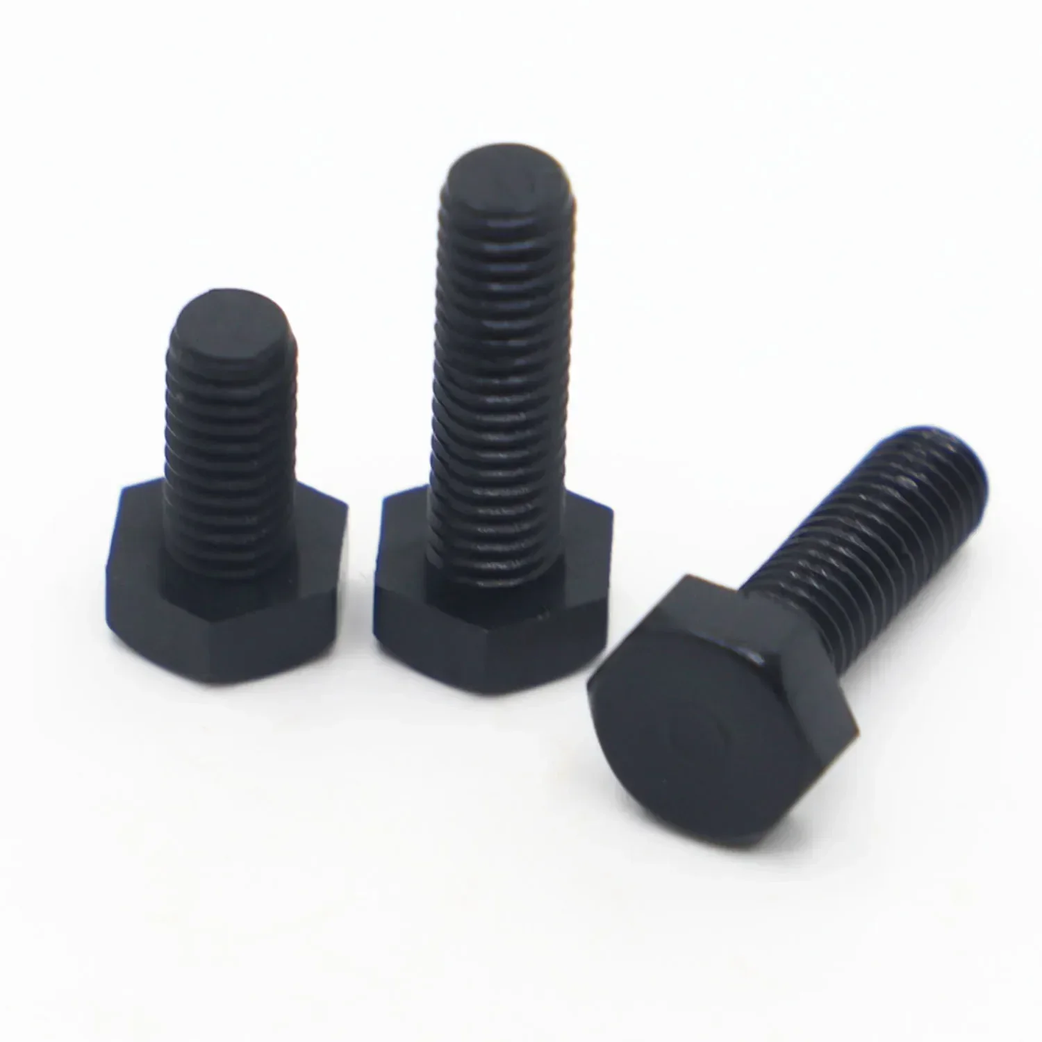 Black Nylon Hex Screws M3 M4 M5 M6 M8 M10 M12 Plastic Outer Hexagon Head Bolt External Hex Drive Length 6 70mm DIN933