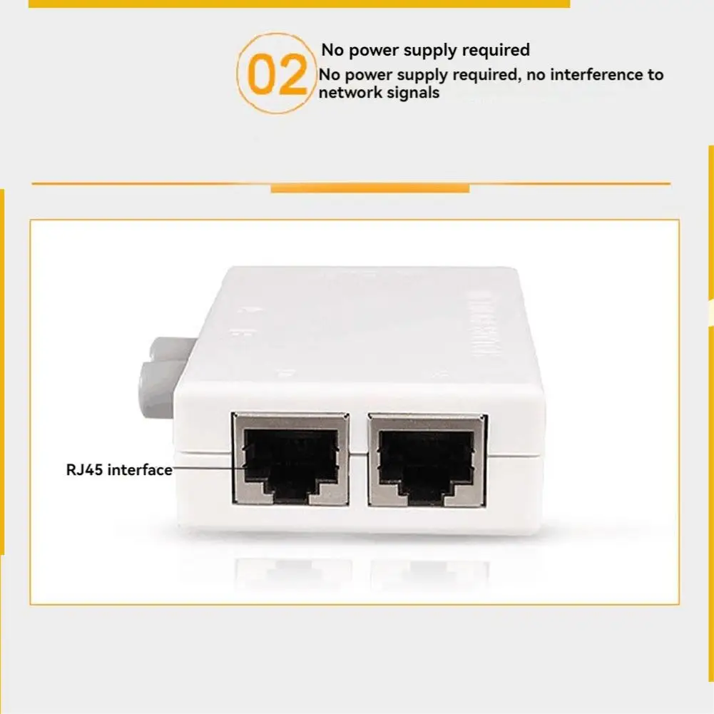 A76K RJ45 Divisor Seletor Switch de rede de 2 portas entre rede intranet e extranet