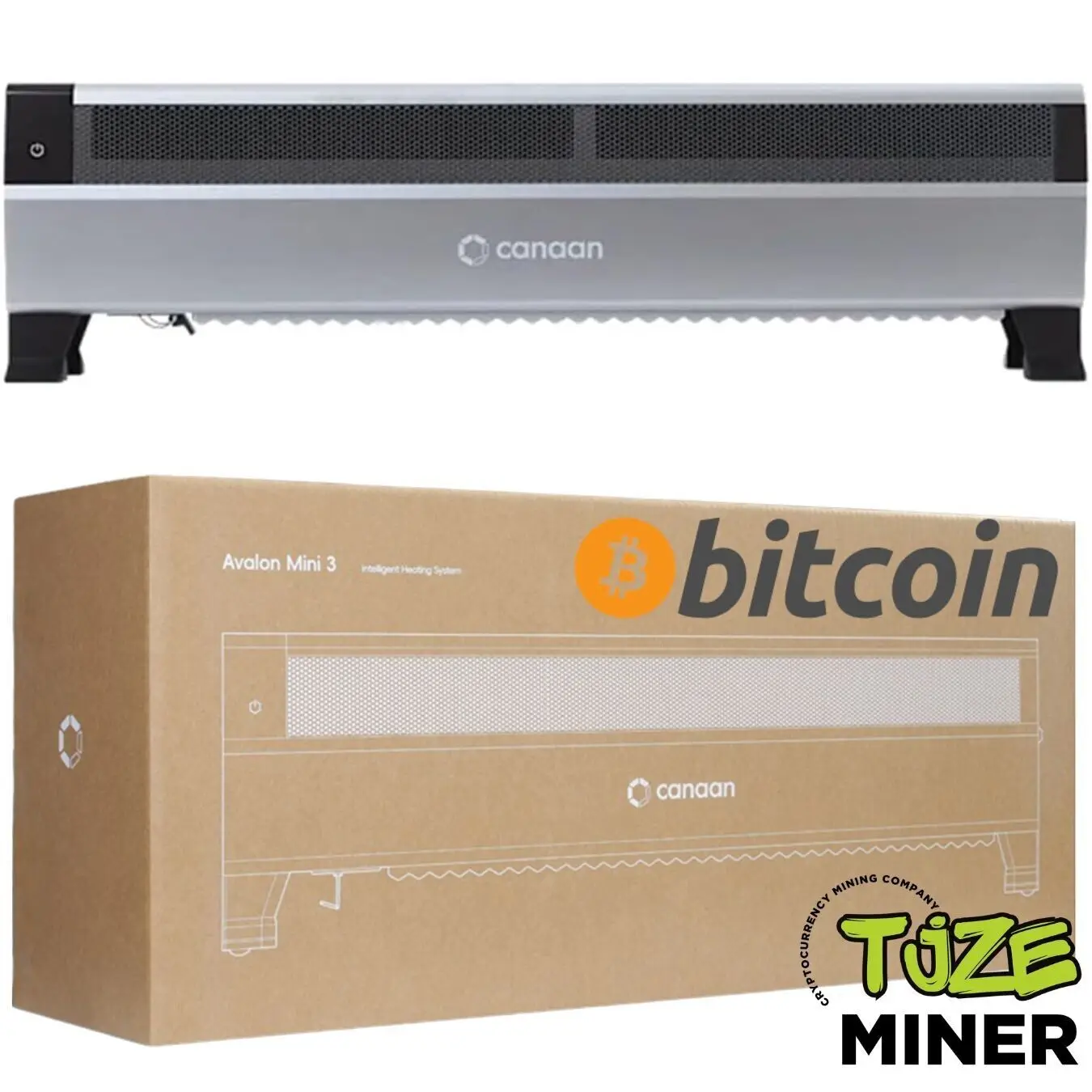 H! VENDAS AUTÊNTICAS COMPRE 4 GANHE 2 Grátis Canaan Avalon Mini 3 BTC Bitcoin Miner 37.5 TH/s 800W com PSU