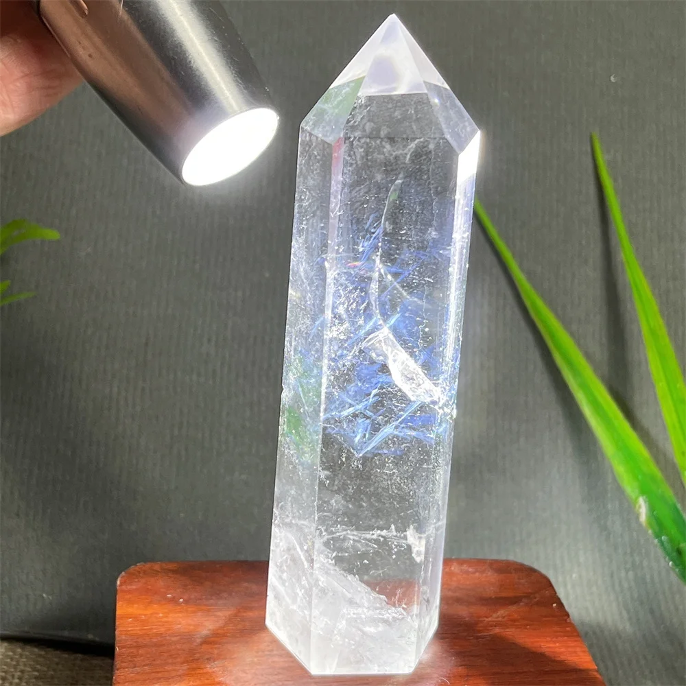 Clear Quartz Angel Feather Tower Point Wand Stone Gemstone Crystal Natural Minerals Geode Energy Home Decorations Reiki Healing