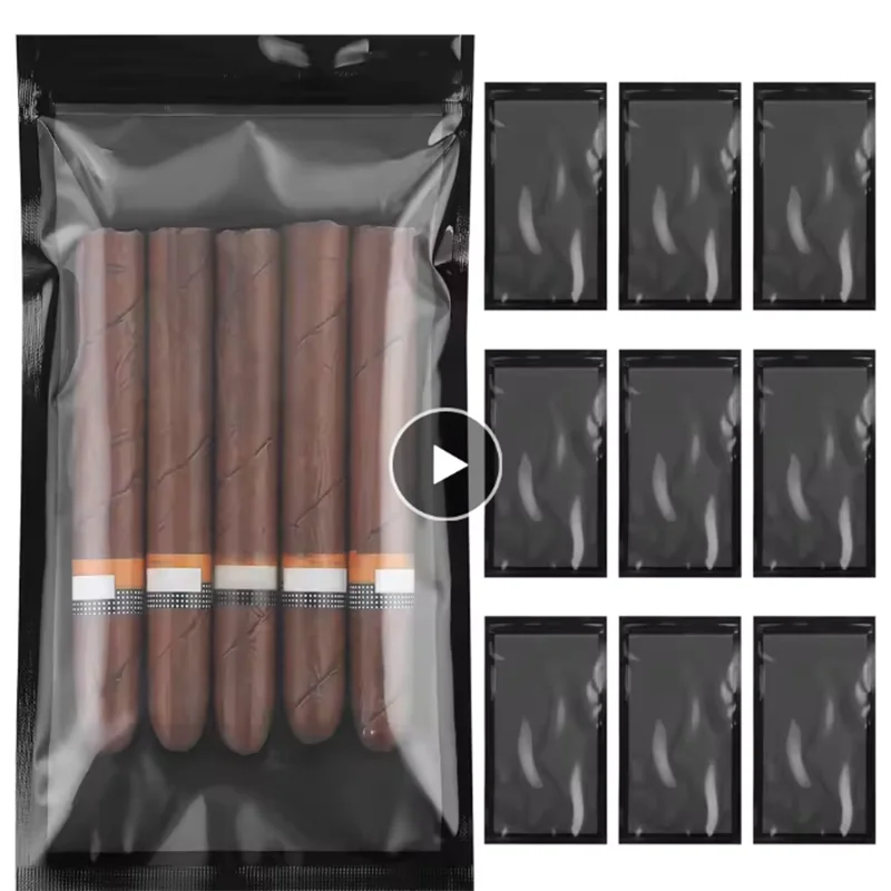 

200PCS Cigar Humidor Bags Hydration Empty Bag Cigar Humidity Control Pouch, Portable Seal-tight Zip Lock for Business Trips
