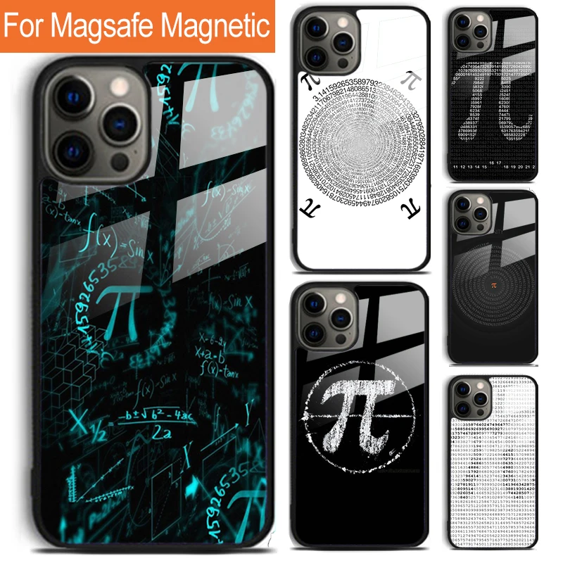 

Чехол для телефона Math Formula Pi для iPhone 17, Air 16, 15, 14, 12, Pro Max Plus Magsafe, магнитный чехол для беспроводной зарядки