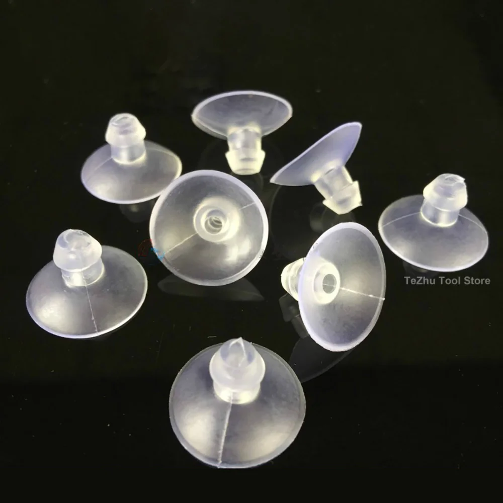 PVC Round Glass Table Top Soft Anti Slip Pads Non Adhesive Bumpers Pad Plastic Suction Pad For Table Glass Top