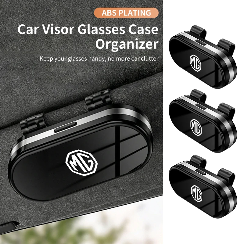 Car Visor Sunglass Storage Case Glasses Holder Box Card Clip Accessories For Morris Garages MG 3 5 6 7 HS ZS GS Hector TF GT ZR