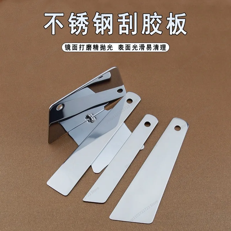 For Handheld Stainless Steel Glue Spreader DIY Leather Craft Shaping Scraper for Surface Coating Easy Clean Leather Working Tool