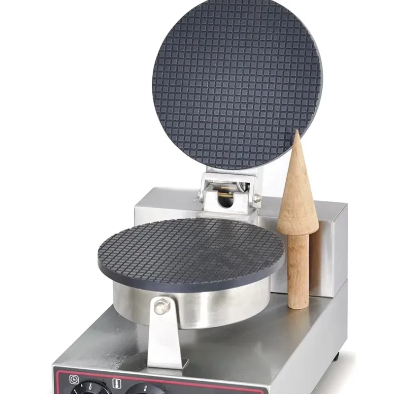 Commercial Double Head Stainless Steel Waffle Maker Crispy Ice Cream Cone Bread Maker Waffle