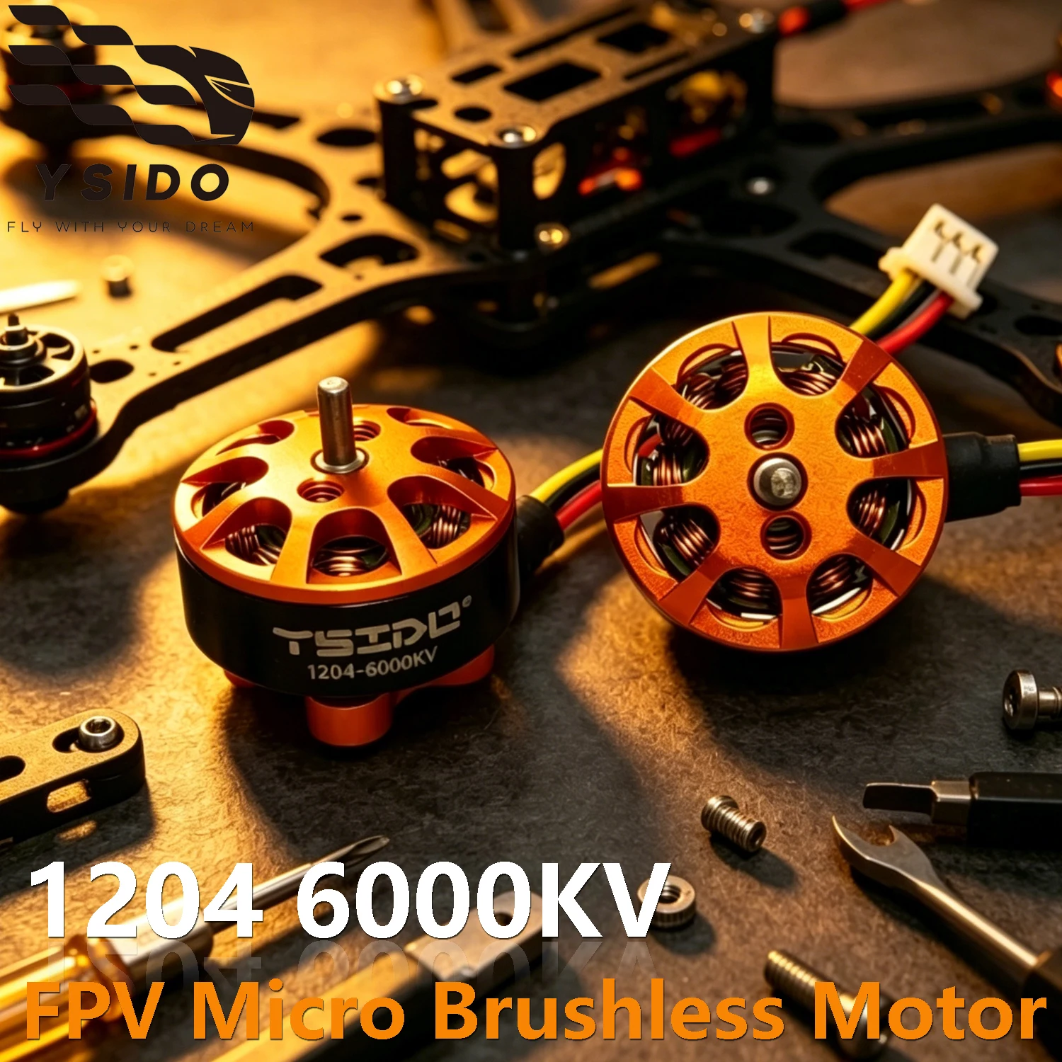 

YSIDO RC FPV Micro 1204 6000KV Brushless Motor 2-3S Lipo for 3 Inch Toothpick Tyro89 FPV Racing Drone 100-150mm Frame DIY Parts