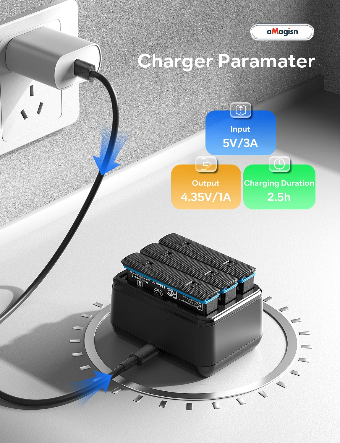 Chargeur portable pour batterie Insta360, boîte de charge rapide, accessoires de charge