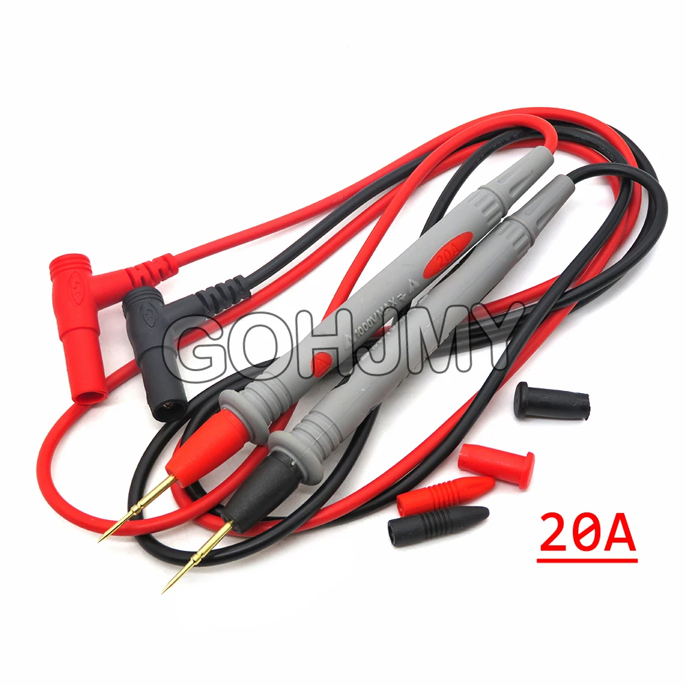 1 pair 1000V 20/10A Ammeter Test Lead Pen Multimeter Voltmeter Lead Probe Lead Pen Cable XL830L Digital Multimeter