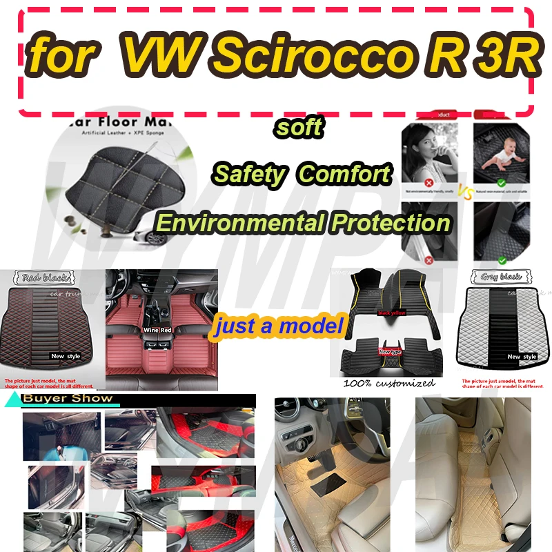 

РОСКОШНЫЕ автомобильные коврики для VW Scirocco R 3R 2009-2017, дропшиппинг, центральные аксессуары для интерьера, 100% кожа подходит