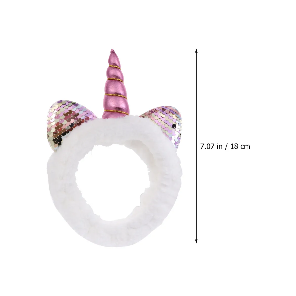 2Pcs Unicorn Hairbands for Women Premium Comfortable Elastic Headband with Sparkling Sequins Bright Colors for Party
