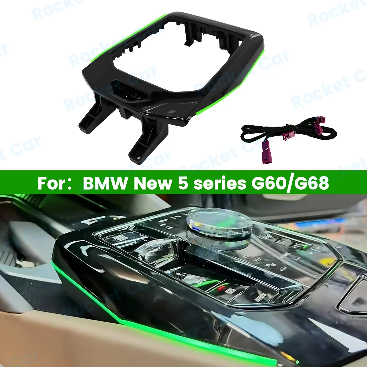 

15 Color LED Ambient Light Modified Accessories For BMW New 5 series i5 G60 G68 Car Auto Console RGB Saddle Lamp Decorative Lamp