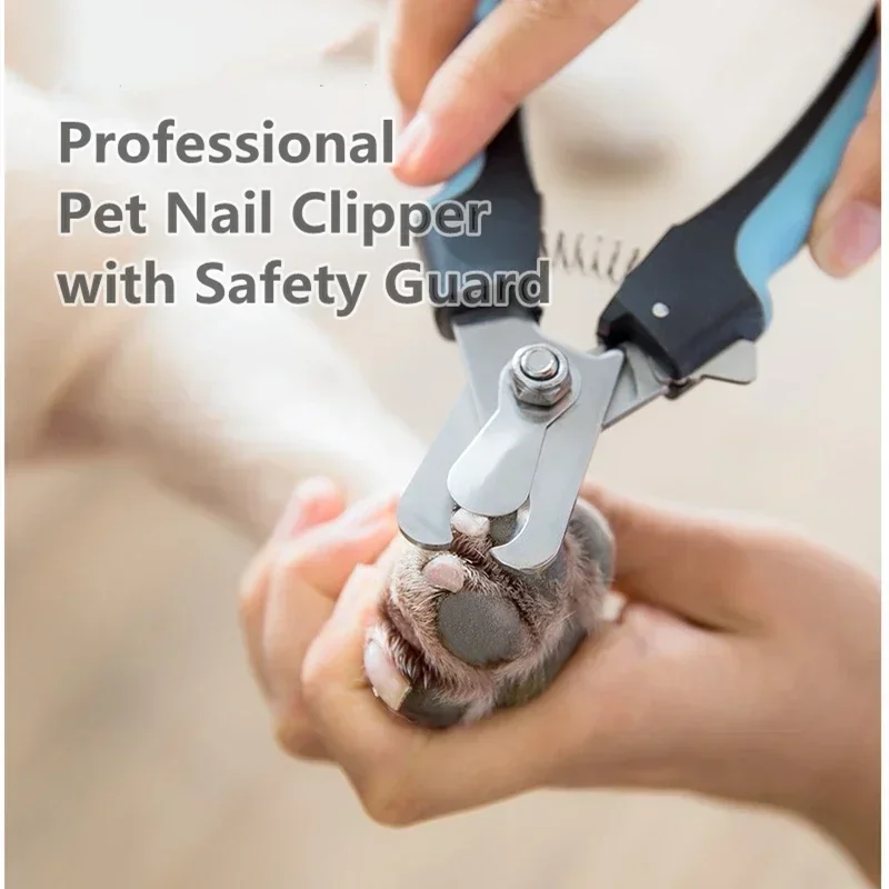 Professional Pet Cat Large Dog Nail Clipper Cutter With Sickle Stainless Steel Grooming Scissors Teddy Claw Care Supplies Safety