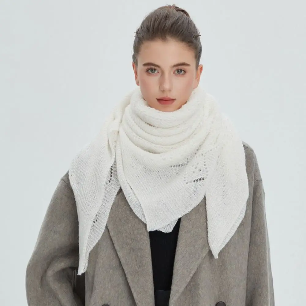

Роскошные мягкие вязаные шарфы с ажурным узором, элегантные большие квадратные платки-шали для женщин, модные аксессуары