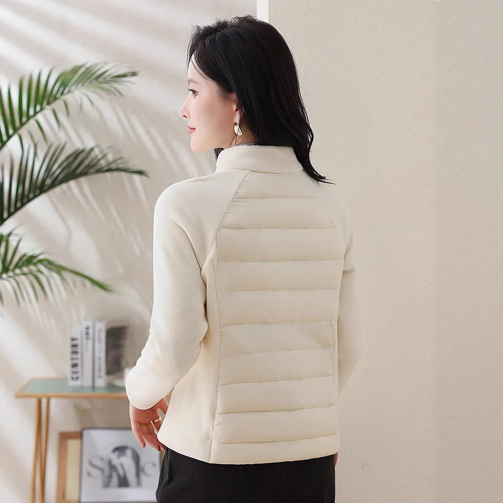 2025 Nieuwe Herfst Dunne Katoenen Jas Vrouwen Koreaanse Stand Collor Rits Warme Jassen Casual Splicing Liner Korte Sport Parka