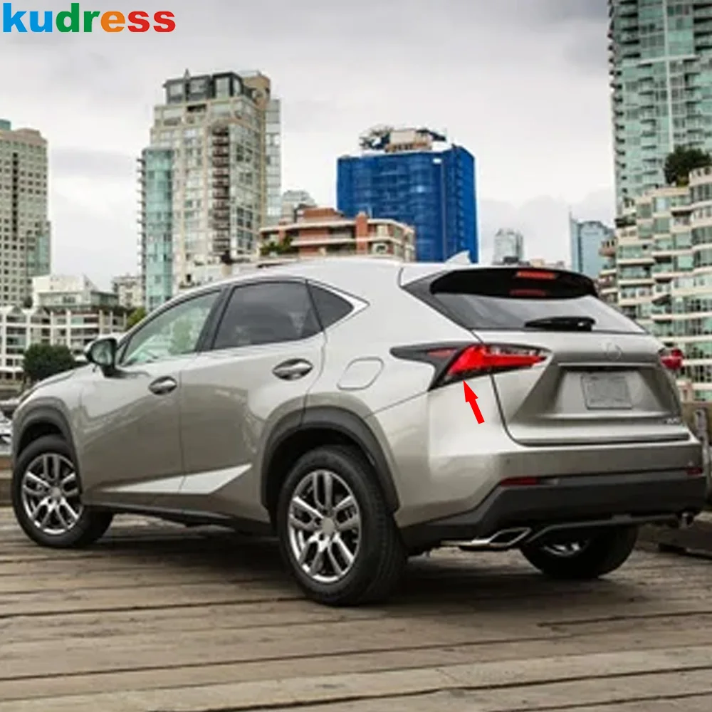 For Lexus NX200 NX200t NX300h 2015 2016 Chrome Car Rear Tail Light Lamp Cover Trim Taillight Frame Trims Accessories