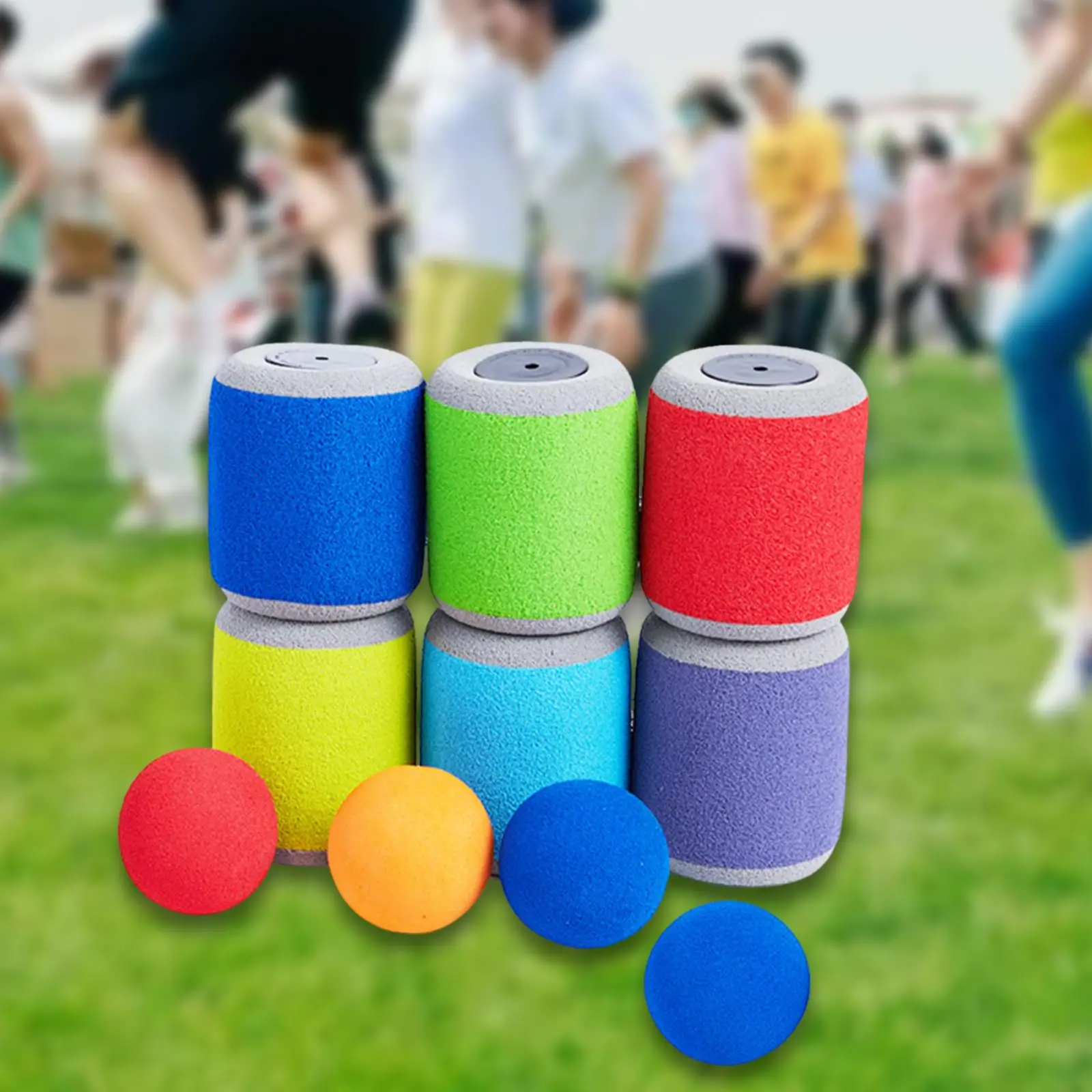 Children Throw Can Ball Toys Improve Color Recognition Skill Sport Playground Kindergarten Outdoor Portable Premium Toss Game