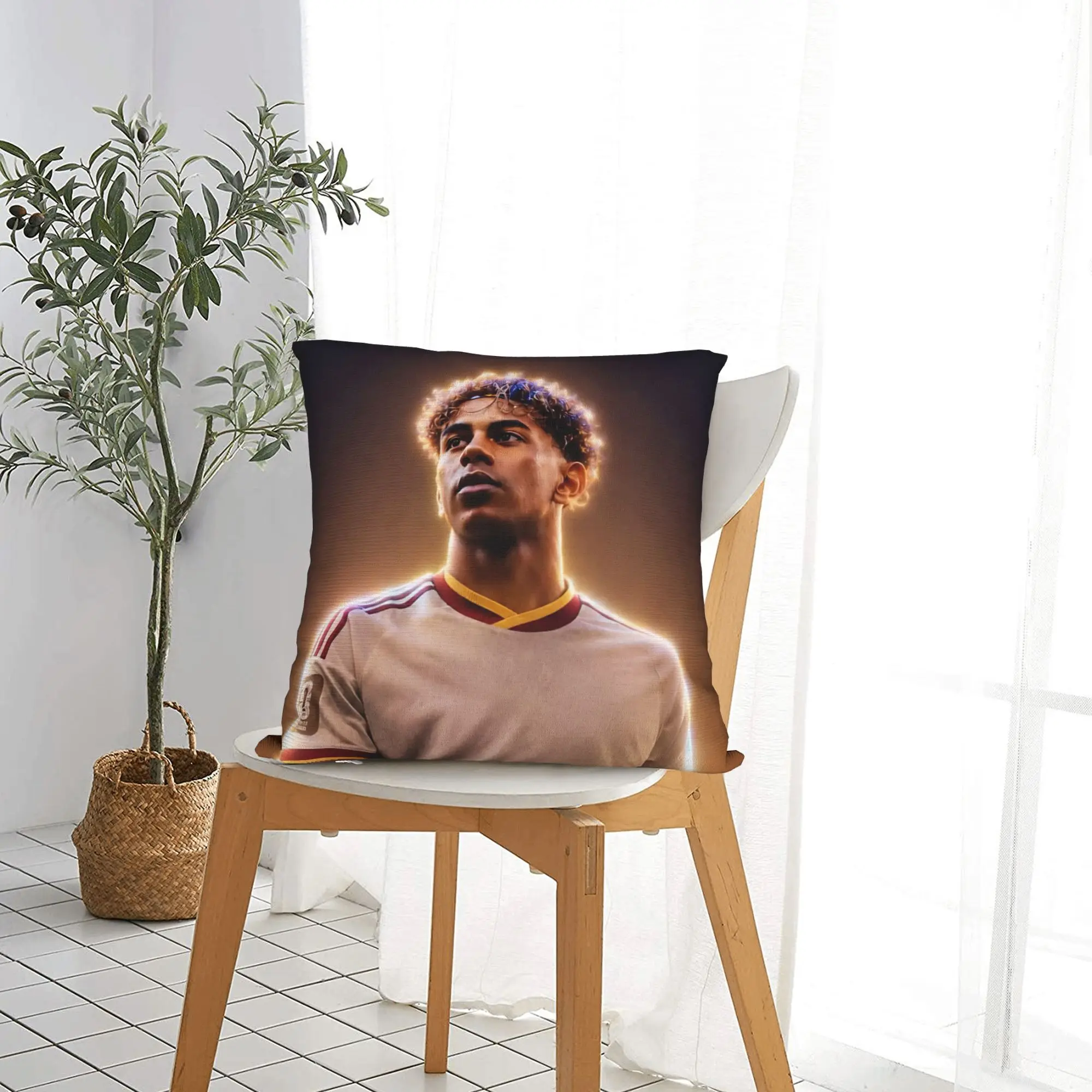 Lamine Y-Yamal Football Soccer Pillowcase Printing Cushion Cover Decorations  Throw Pillow Case Cover Home Square