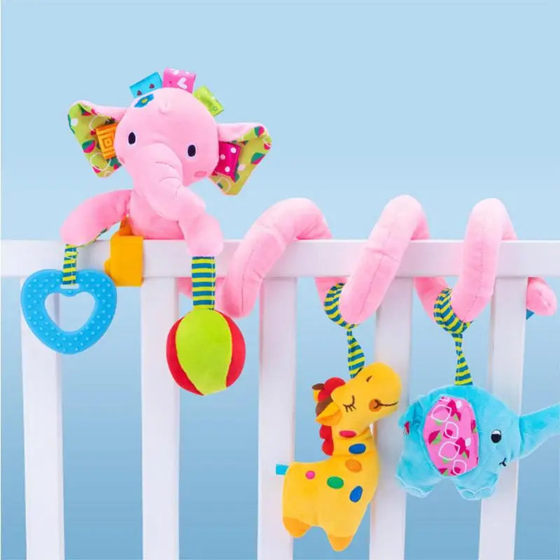 Autostoel Speelgoed Baby Wieg Ophangen Rammelaars Speelgoed Olifant Wieg Wieg Spiraal Speelgoed Kinderwagen Opknoping Poppen Voor Baby 'S Pasgeboren Kerstcadeau