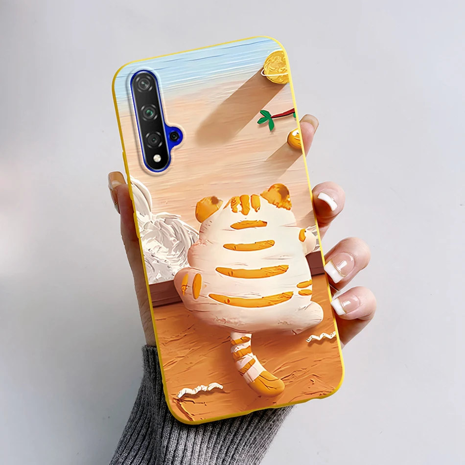 For Huawei Nova 5T Case Honor 20 YAL-L21 Cartoon Frog Cover Soft Silicone Phone Case For Huawei Nova 5T Nova5T Honor20 Fundas