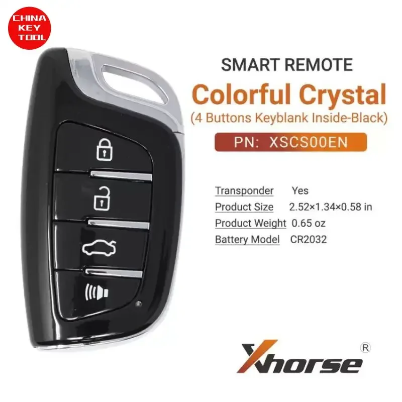 1PCS Xhorse Smart Remote Key 4 Buttons Colorful Crystal Style XSCS00EN