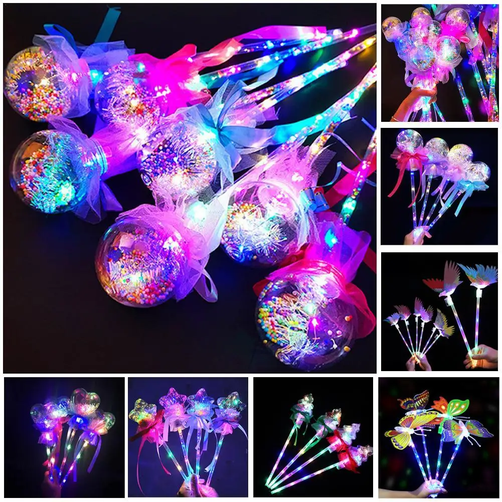 

Light Up Magic Wand LED Pretty Glow Toy Wand Handheld Princess Wand Magical Stick For Costume Role Play Show Cosplay Party Favor