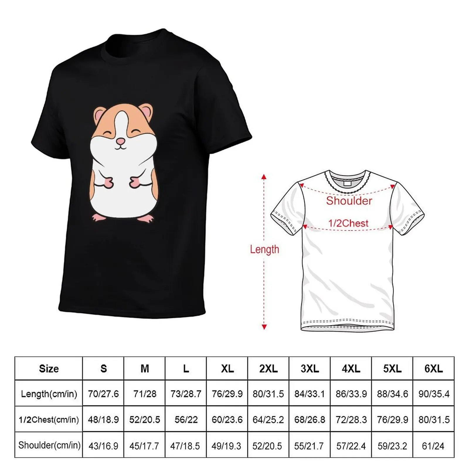 Cute hamster for hamster lovers T-Shirt man t shirts high quality luxury brand t shirt custom print cotton t shirt man T-shirt