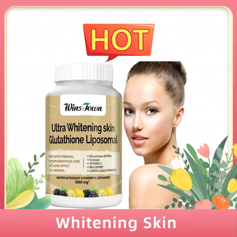 Collagen Glutathione Liposomal Capsule Ultra Whitening Skin Reduce Melanin Antioxidant 60 Pcs