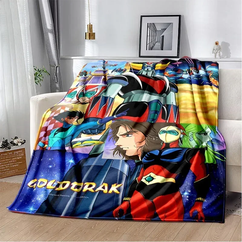 2026 Goldorak Actarus Mazinger Z Blankets UFO Robot Grendizer Anime Wool Throw Blanket Bed Sofa Printed Ultra-Soft Warm Bedsprea