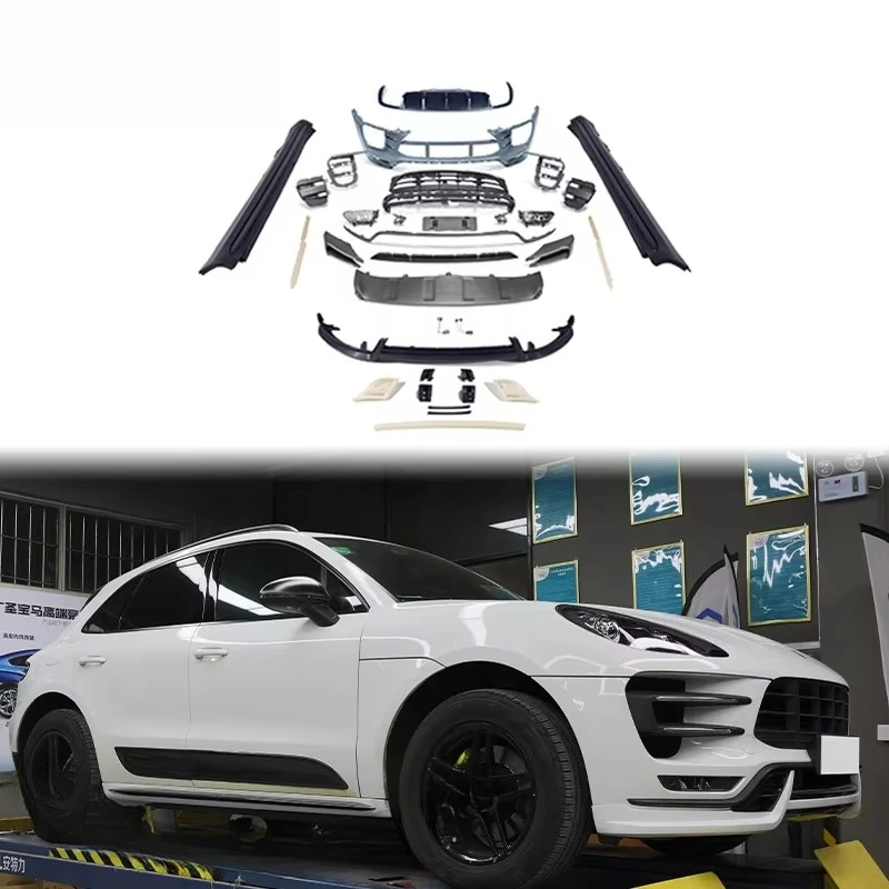 

High Quality Bodykit for 2014-2017 Macan 95B.1 Upgrade to Turbo Include Front Bumper TKT Front Lip Rear Diffisur Side Skirt