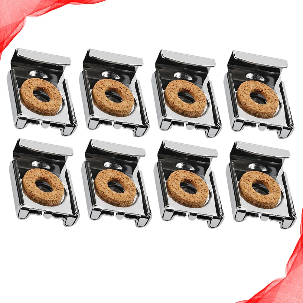 8 шт. зажимы для зеркал, крепление для стекла, подпружиненная вешалка, аксессуары 31X24 см, серебряное крепление