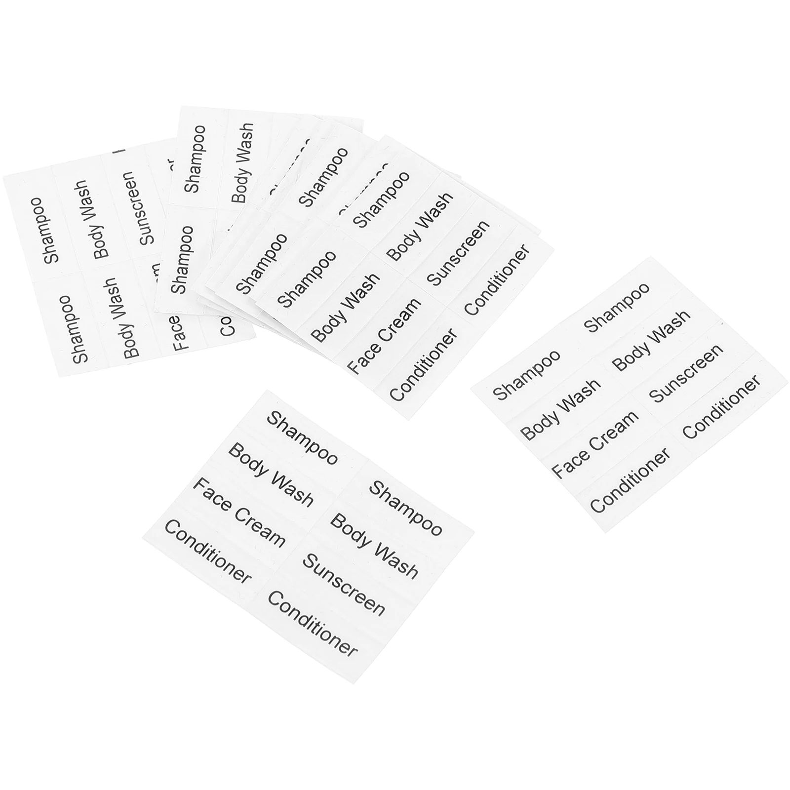 

10 Sheets Cosmetics Tags Travel Stickers Shampoo Bottle Label Labels Paper Dispenser Sub