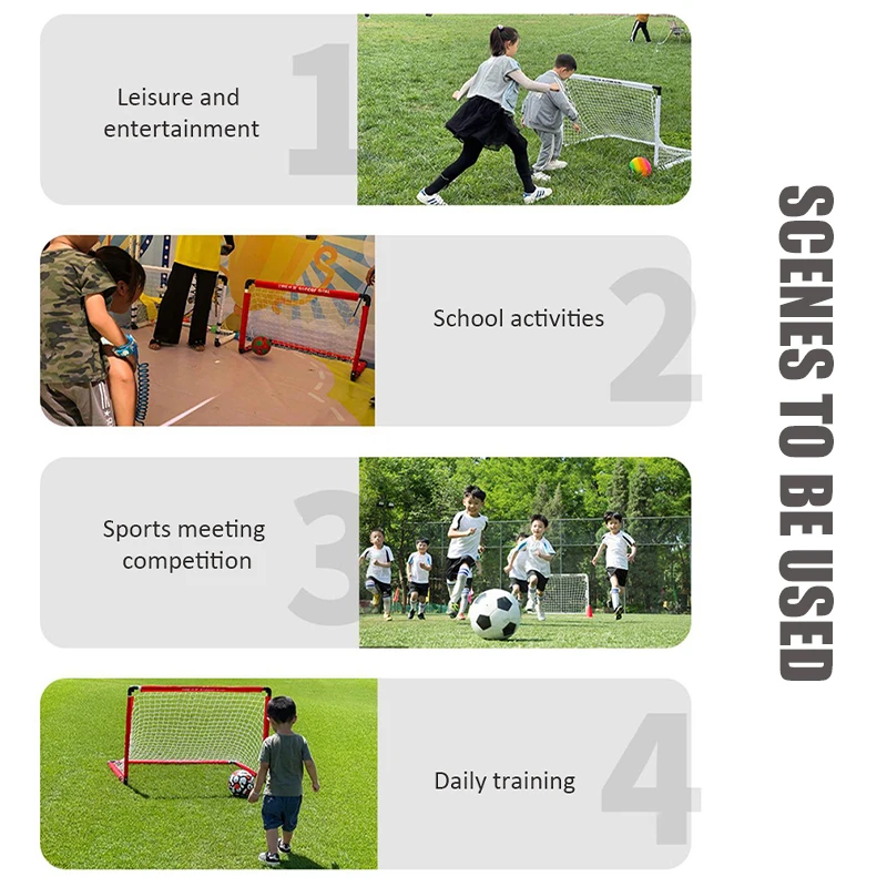 Portable Folding Youth Soccer Goal Installation-free Kid Football Goal Net Outdoors Indoors Sports Football Training Equipment